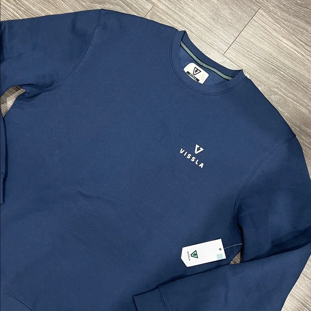 VISSLA Men's Deep Blue Crewneck Sweater - Picture 2 of 4